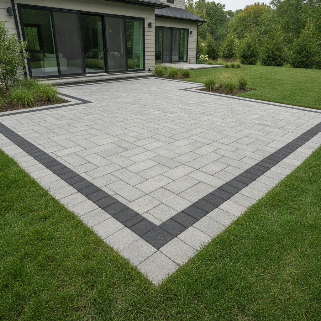 Modern gray patio