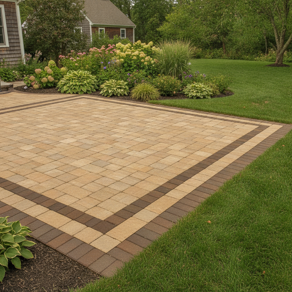 Rustic tan patio