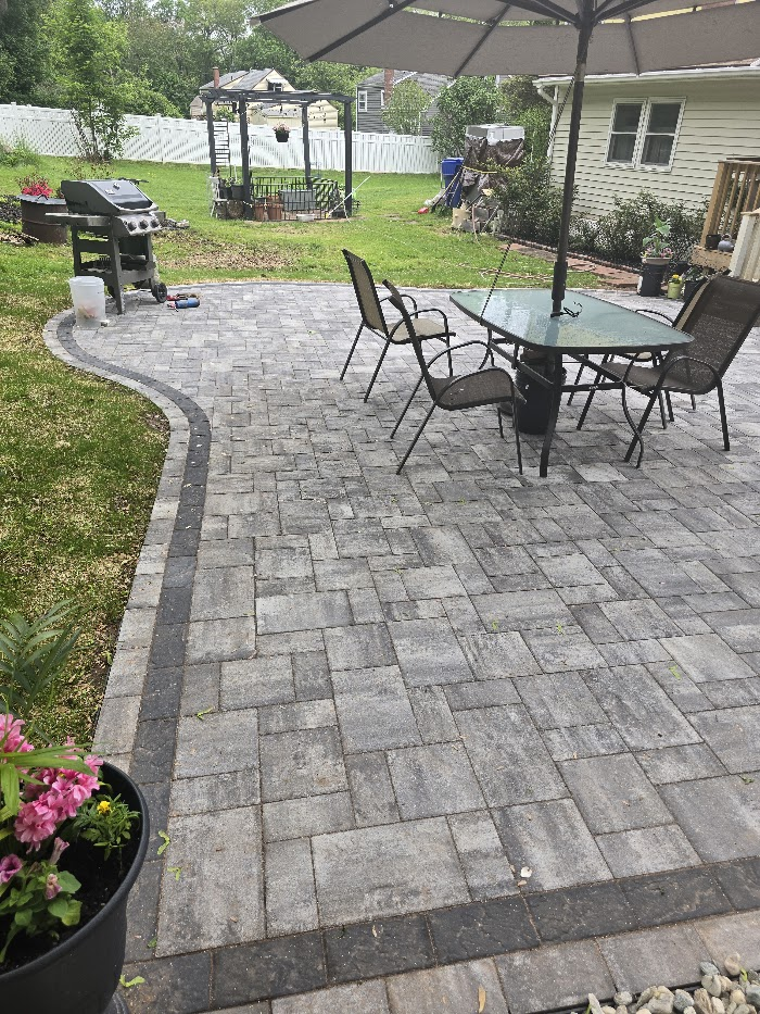 Backyard dining patio