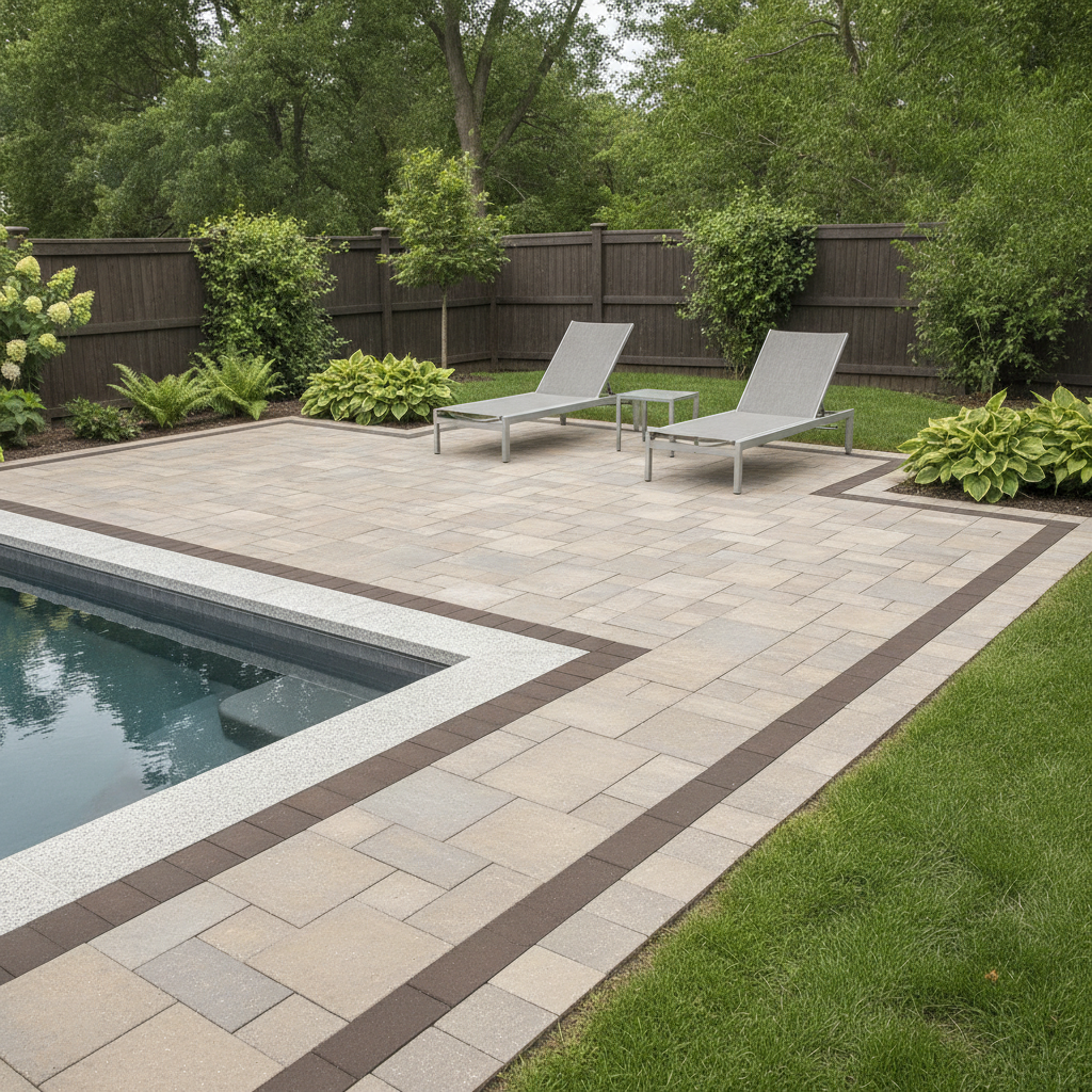 Poolside patio